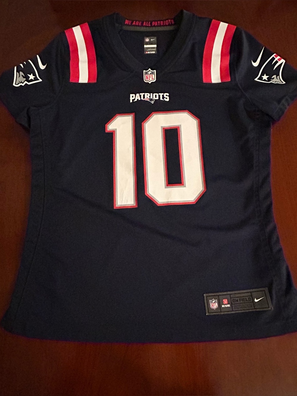 New England Patriots #10 Drake Maye
 NFL football jersey